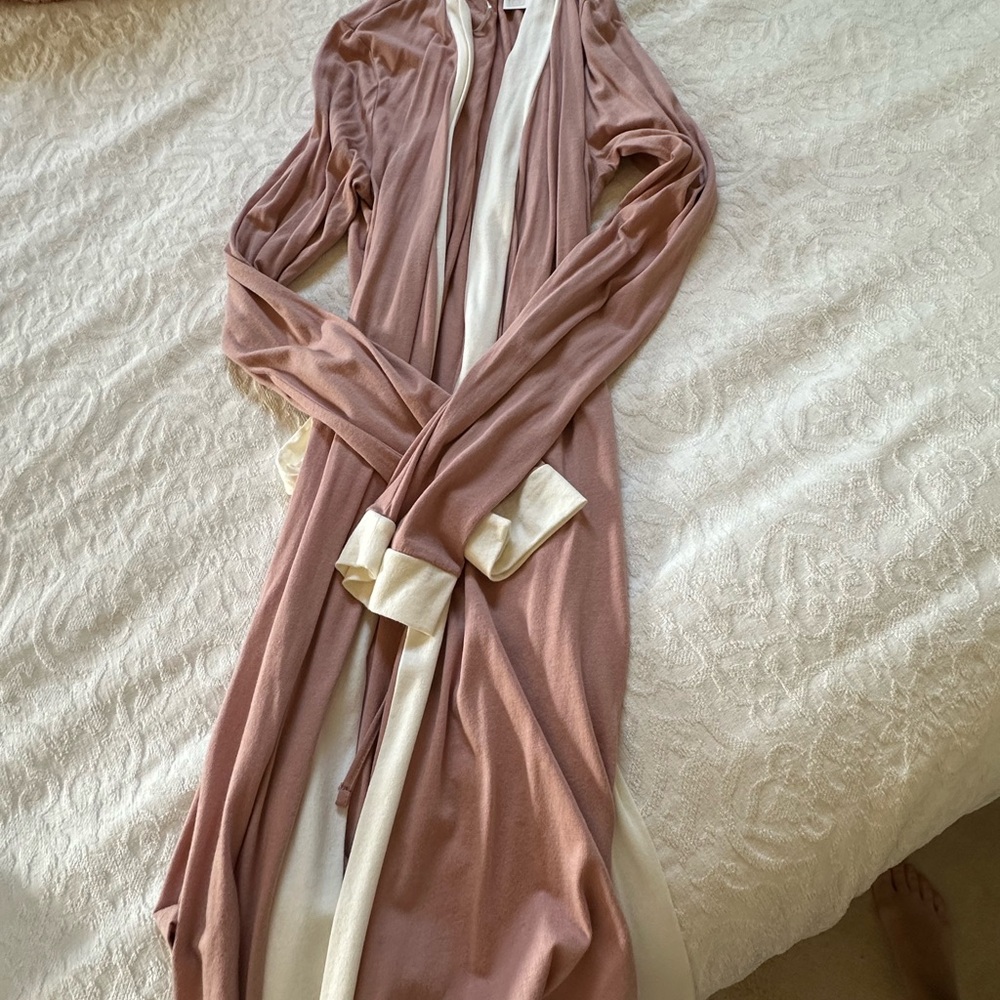 Cosabella Pink and Cream Prima Robe